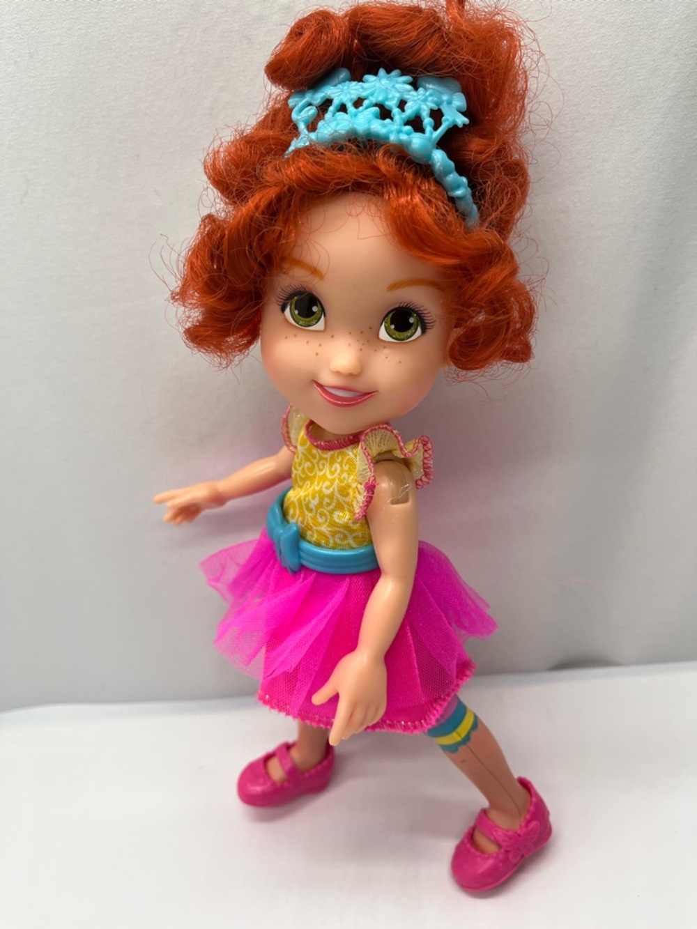 Disney Fancy Nancy Doll With Pink Tulle Toddler Fashion Doll with Aqua Tiara - Picture 2 of 9